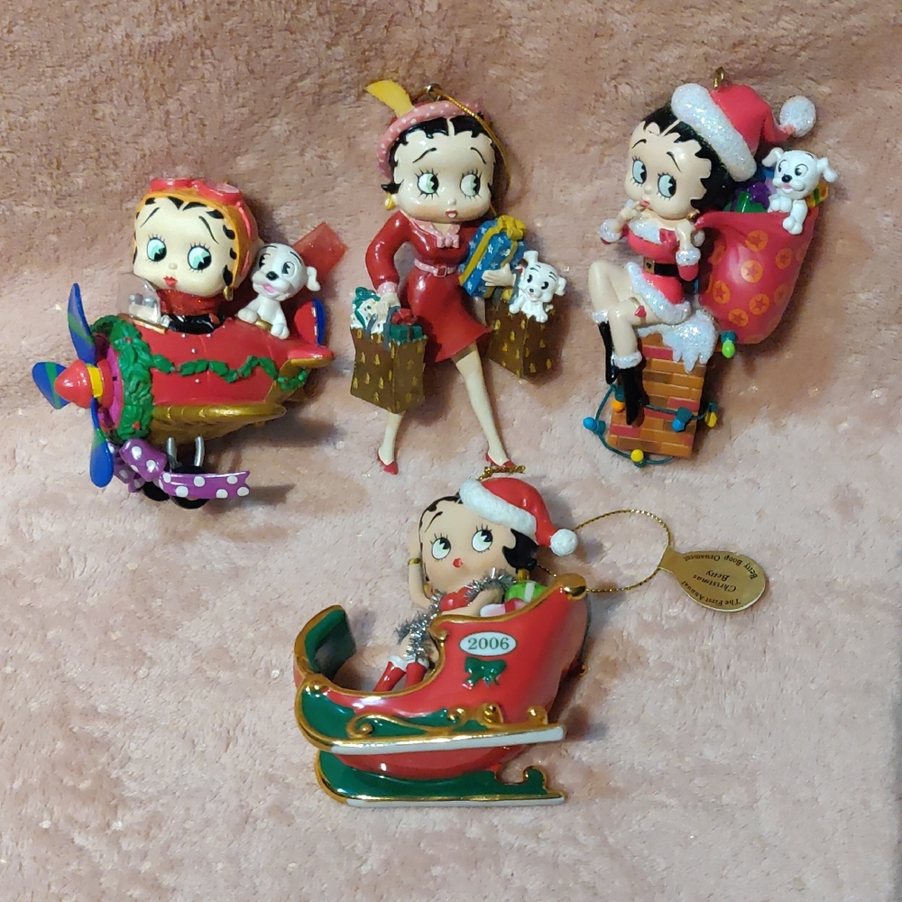 Vintage Betty Boop Christmas Ornaments